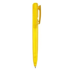 CANETA PLÁSTICA TRANSLUCIDA - AMARELO