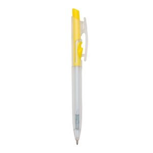 CANETA PLÁSTICA TRANSLUCIDA - AMARELO