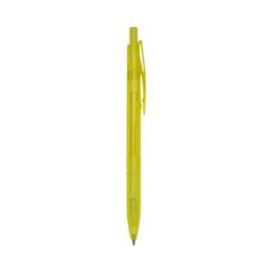 CANETA PLÁSTICA TRANSLUCIDA - AMARELO