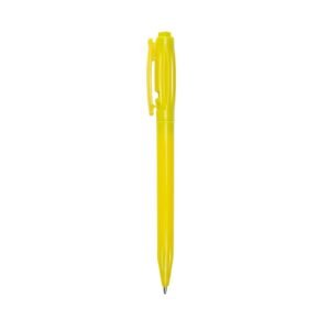 CANETA PLÁSTICA LEITOSA - AMARELO