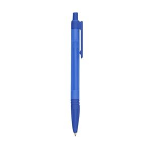 CANETA PLÁSTICA TRANSLUCIDA - AZUL
