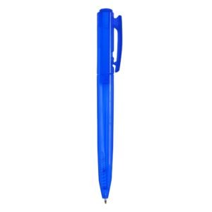 CANETA PLÁSTICA TRANSLUCIDA - AZUL