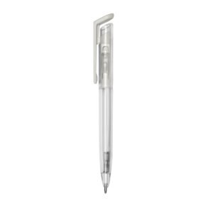 CANETA PLÁSTICA TRANSLUCIDA - BRANCO