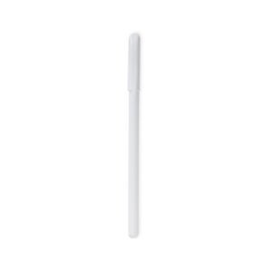 CANETA PLÁSTICA COM TAMPA - BRANCO