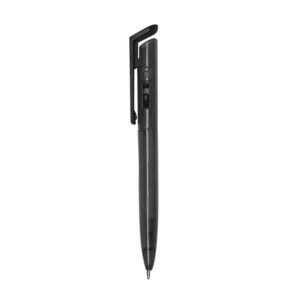 CANETA PLÁSTICA TRANSLUCIDA - PRETO