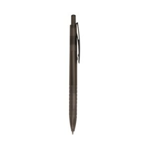 CANETA PLÁSTICA TRANSLUCIDA - PRETO