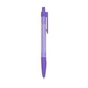 CANETA PLÁSTICA TRANSLUCIDA - ROXO
