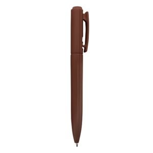 CANETA PLÁSTICA LEITOSA - MARROM