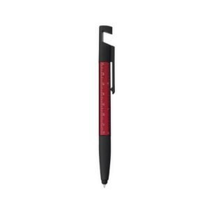 CANETA PLÁSTICA MULTIFUNÇÕES - VERMELHO