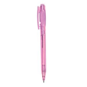CANETA PLÁSTICA TRANSLUCIDA - ROSA