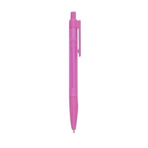 CANETA PLÁSTICA TRANSLUCIDA - ROSA