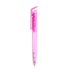 CANETA PLASTICA TRANSLUCIDA - ROSA