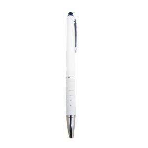 CANETA PLÁSTICA C/ 7 ANEIS TOUCH - BRANCO