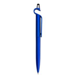 CANETA PLASTICA C/ SUPORTE E TOUCH - AZUL