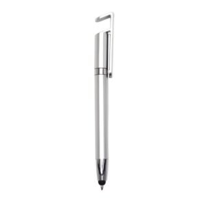CANETA PLASTICA TOUCH C/ SUPORTE - PRATA