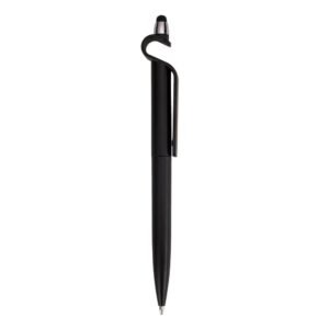 CANETA PLASTICA C/ SUPORTE E TOUCH - PRETO