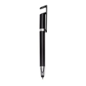 CANETA PLASTICA TOUCH C/ SUPORTE - PRETO