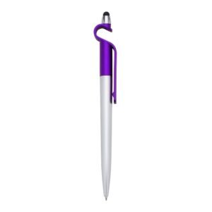 CANETA PLÁSTICA P. CELULAR E PONTA TOUCH - ROXO