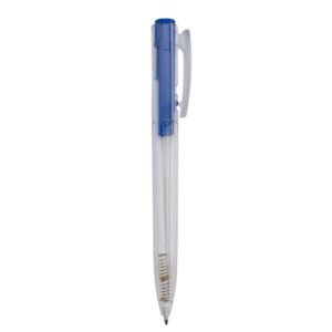 CANETA PLÁSTICA TRANSLUCIDA - AZUL