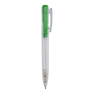 CANETA PLÁSTICA TRANSLUCIDA - VERDE