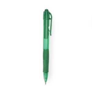 CANETA PLÁSTICA COM CARGA PRETA - VERDE