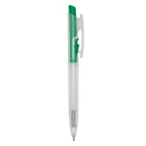 CANETA PLÁSTICA TRANSLUCIDA - VERDE