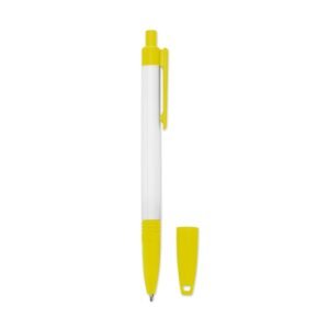 CANETA PLÁSTICA C/ CORDÃO - BRANCO