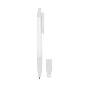 CANETA PLÁSTICA C/ CORDÃO - BRANCO