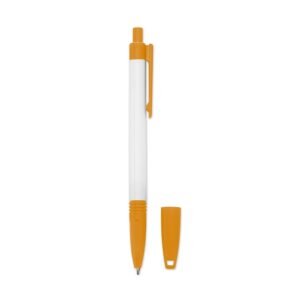 CANETA PLÁSTICA C/ CORDÃO - BRANCO