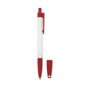 CANETA PLÁSTICA C/ CORDÃO - BRANCO