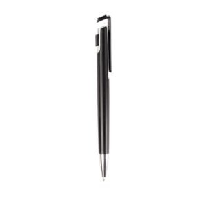 CANETA PLÁSTICA COM SUPORTE PARA CELULAR - PRETO