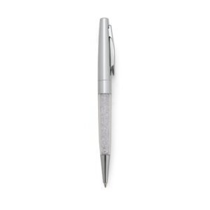 CANETA SEMI - METAL CRISTAIS - PRATA