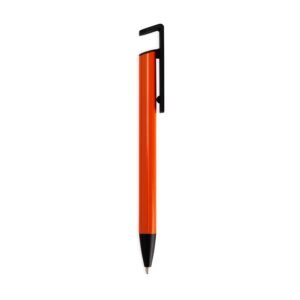 CANETA SEMIMETAL COM SUPORTE - LARANJA