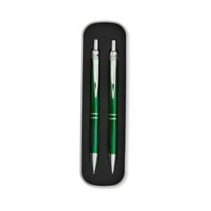 CONJUNTO CANETA E LAPISEIRA METAL - VERDE