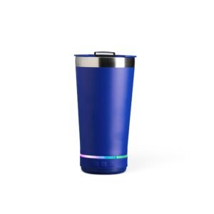 COPO TÉRMICO 400ML COM CAIXA DE SOM - AZUL