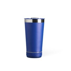 COPO TÉRMICO 400ML C/ CAIXA DE SOM - AZUL