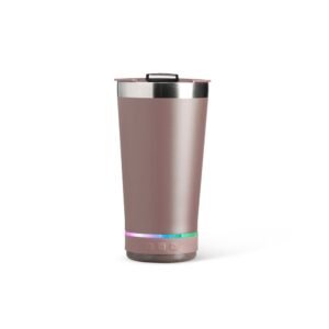 COPO TÉRMICO 400ML COM CAIXA DE SOM - MARROM