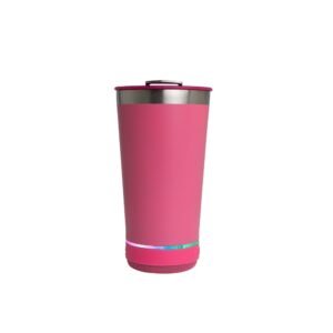 COPO TÉRMICO 400ML COM CAIXA DE SOM - ROSA