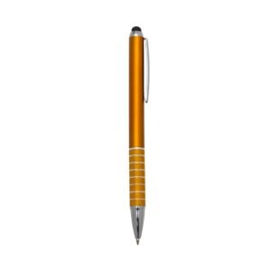 CANETA PLÁSTICA C/ 7 ANEIS TOUCH - LARANJA