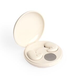 FONE DE OUVIDO BLUETOOTH COM CASE CARREGADOR - BEGE