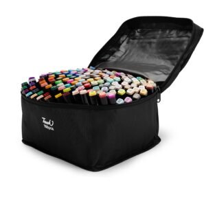 KIT CANETAS MARCADORAS PONTAS DUPLAS COM 168 CORES - COLORIDO