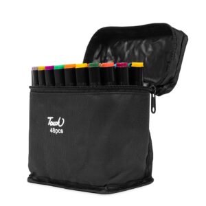 KIT CANETAS MARCADORAS PONTAS DUPLAS 48 CORES - COLORIDO