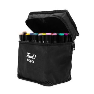 KIT CANETAS MARCADORAS PONTAS DUPLAS 60 CORES - COLORIDO