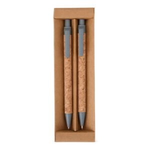KIT ECOLÓGICO CANETA E LAPISEIRA CORTIÇA - BEGE