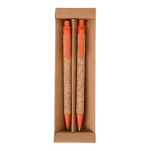 KIT ECOLÓGICO CANETA E LAPISEIRA CORTIÇA - BEGE