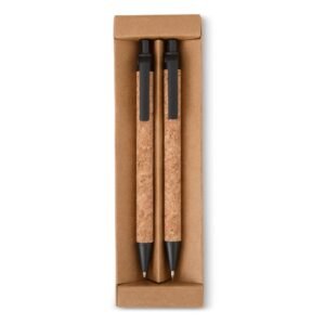 KIT ECOLÓGICO CANETA E LAPISEIRA CORTIÇA - BEGE