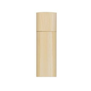 PEN DRIVE BAMBU REDONDO 8GB COM TAMPA - MADEIRA