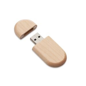 PEN DRIVE ECOLÓGICO OVAL - MADEIRA