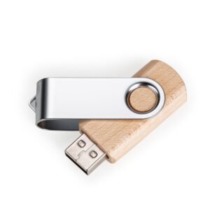 PEN DRIVE ECOLÓGICO GIRATÓRIO 4GB - MADEIRA