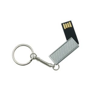 PEN DRIVE GIRATÓRIO 4 GB COM CORRENTE - PRATA